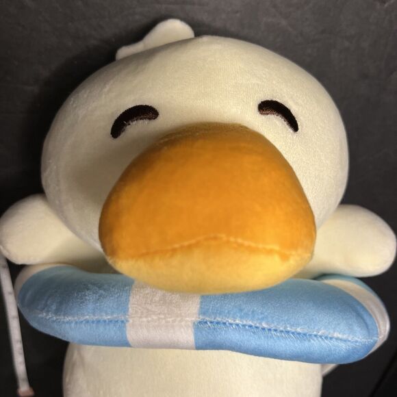 MINISO LIFE Japanese Plush Toy Swimming Ring Duck Incredibly Soft  10.6" HTF - Picture 3 of 11